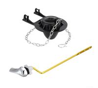 Poignée de chasse d'eau latérale et clapet en alliage de zinc avec mécanisme d'étanchéité efficace pour minimiser le gaspillage d'eau et améliorer les performances de chasse d'eau (noir)