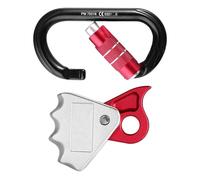 Poignée de corde anti-chute pour escalade - Poignée de corde de 15 kN avec engrenage anti-chute en métal - Outils ergonomiques d'escalade