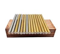 Poignée de couteau mosaïque Pin Rivets, Rivets mosaïques for manche de couteau, tube en laiton et acier inoxydable 6 mm x 90 avec résine multicolore(5)