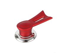 Poignée de couvercle de casserole robuste en bakélite verticale pour mijoteuse en fonte émaillée de remplacement pour un ajustement sûr aspect bois 15 cm (Extra S rouge)