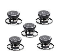 Poignée de couvercle Pot 30 pièces, poignée résistante à la chaleur, Base en acier inoxydable noir remplacée par une verre, bouton fixe