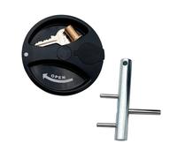 poignée de déverrouillage avec barillet pour moteur FAAC 391 et 392