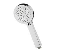 Poignée de douche de forme ronde 3 positions ALA. Léger, avec effet : pluie naturelle, hydromassage et jet. Fabriqué en ABS chromé brillant. Système anticalcaire. Connexion universelle.