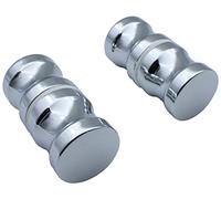 Poignée de douche KEABATH, 2 paires de poignées de porte en verre chromé rond, poignée de tirage, pièces de rechange pour paroi de douche, paroi de douche