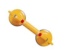 Poignée De Douche Réutilisable, Barre D'appui Coudée En Plastique, Support De Montage À Ventouse, Rampes D'équilibre, Avec Crêtes En Relief, For Personnes Âgées(Yellow,L-38cm)