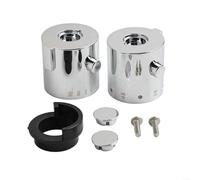 Poignée de douche thermostatique finition chromée Contrôle de température Pièce de rechange en ABS 40 mm avec vis sans tête pour mitigeur de baignoire