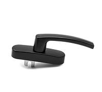 Poignée de fenêtre avec verrouillage, Poignée de fenêtre en alliage verrouillable, inclinable et tournante, fourchette changement d'arc multicolore for porte UPVC(Black)