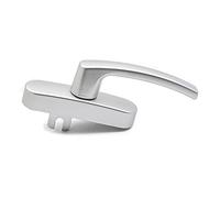Poignée de fenêtre avec verrouillage, Poignée de fenêtre en alliage verrouillable, inclinable et tournante, fourchette changement d'arc multicolore for porte UPVC(Silver)