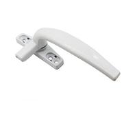 Poignée de Fenêtre en Aluminium Poignée De Fenêtre en Alliage D'aluminium avec Verrouillage Intérieur Ouvert Rideau D'ouverture Porte Coulissante Portes Coulissantes(White,Left)