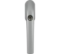 ABUS Poignée de Fenêtre Verrouillable FG300 AL0125 - Bouton de Fenêtre avec Cylindre Poussoir, à Verrouillage Identique - Niveau de Sécurité 5 - 37385 - Argent