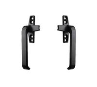 Poignée de fenêtre, Lot de 2 poignées porte/fenêtre multicolores en alliage d'aluminium, verrou à point unique droit/gauche(Black- Practical)