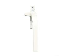 Poignée de fenêtre plate extérieure en alliage d'aluminium pour gaucher ou droitier - Mécanisme de verrouillage rotatif, finition blanche durable, matériel de maison et de jardin (droite)