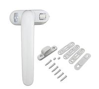Poignée de fenêtre, Poignée de fenêtre, poignée en PVC, 1 ensemble, verrouillage porte, loquet sécurité for coulissante for quincaillerie domestique gauche/droite(4)