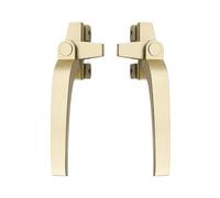Poignée de Fenêtre PVC Poignées de fenêtre en Alliage d'aluminium Type 38, poignée Verrouillage à battant, Levier Traction Universel Gauche/Droite(Gold,Right)