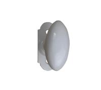 Poignée de fenêtre - QUINCADECO - ovale - aluminium - finition époxy blanc - carré 7 mm