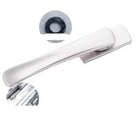 poignée de fenêtre, Serrures de fenêtre, 2 poignées de fenêtre, poignée de Porte moustiquaire silencieuse en Alliage d'aluminium, pivotante, for Porte Pliante(White)