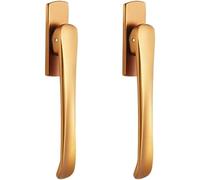 poignée de fenêtre, Serrures de fenêtre, 2 poignées de fenêtre, poignée de Porte moustiquaire silencieuse en Alliage d'aluminium, pivotante, for Porte Pliante(Gold)