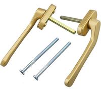 Poignée de fenêtre universelle de style européen en aluminium pivotant entre les trous de 43 mm Alliage de zinc Noir Blanc Or Lot de 2 (Or)