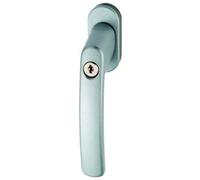 Poignée de fenêtre verrouillable ABUS FG200 AB208 - Bouton de fenêtre avec cylindre à pression, même clé - 44258 - Argent