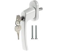 Poignée de fenêtre verrouillable, blanche, 2 clés