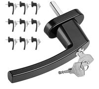 MONZANA® 10x Poignée de fenêtre Noire verrouillable à clés sécurité Enfants poignée de sécurité pour fenêtre Acier