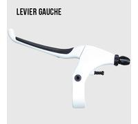 Poignée de frein de vélo confort blanche ( Gauche )