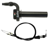Poignée de gaz Domino Kit poignées KRE avec câbles noir