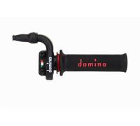 Poignée de gaz Domino ROUTE 4T à TIRAGE RAPIDE NOIRE/ROUGE