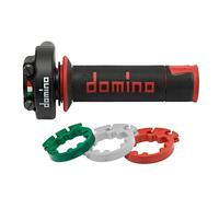Poignée de gaz Domino XM2 Racing avec revêtements A450 - noir/rouge