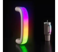 Poignée de Gobelet à Éclairage LED, Compatible avec les Gobelets Stanley 1,2L et 850mL (Quencher H2.0), 6 Couleurs, Confortable Poignée pour Stanley pour les Fêtes et le Plein Air (Rose)