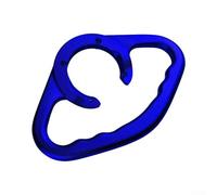 Poignée de guidon de passager pour réservoir de carburant de moto compatible avec Honda, matériau en alliage d'aluminium CNC, solide et stable (bleu)