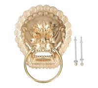 Poignée de heurtoir de porte Antique, Double poignée de porte en laiton pour porte latérale de cour en bois