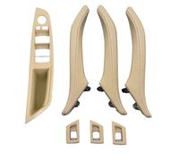 Poignée de Intérieure Compatible Avec BMW Pour 5-Series F10 F11 F18 2010 2011 2012 2013 2014 2015 2016 2017 Couvercle Commutateur Lève-vitre Intérieur Poignée Porte(Beige,Double hole)