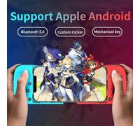 Poignée de jeu mobile : manette de jeu rechargeable avec câble, design de poignée qui transforme votre appareil portable en une console | Contrôleur ergonomique pour les fans de jeux de téléphone