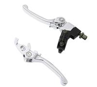 Poignée de levier d'embrayage en alliage d'aluminium, Compatible avec Pit Bike ATV de 22mm 7/8 pouces, Compatible avec le numéro de modèle de moto(SILVER)