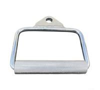 Poignée de machine à câble en forme de D pour salle de sport à domicile - Système de poulie en acier robuste accessoire pour exercices de traction latte - Argent 130 x 75 mm