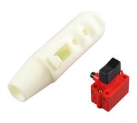 Poignée de machine à découper en acier type 400 10 A Bouton poussoir de remplacement Levier de sécurité en plastique blanc Ouverture de 22 mm pour outils (rouge)