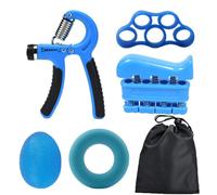 Poignée De Main Poignée Et Entraîneur De Doigts 5 Pièces Bleu