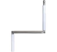 Poignée de Manivelle Articulée - Sortie Tourillon Ø11.9 mm - Gris Finition Nickel - Acier - Longueur 440 mm - pour Volet Roulant Manuel - Mécanisme de Volet Roulant et Store - Geiger