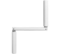 Poignée de Manivelle articulée - Tourillon Ø 12,9 mm - Embout tube profilé - Blanc Finition Brillant - Aluminium - Longueur 140 mm - Goupille invisible - Mécanisme de Volet Roulant et Store - Geiger