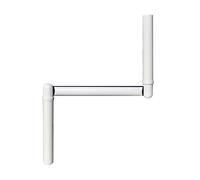 Poignée de manivelle blanche profil noir - Diamètre 12 mm - Volet roulant à manivelle