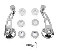 Poignée de manivelle de fenêtre, poignée de lève-vitre rétro de conception simple 2 pièces en alliage d'aluminium argenté pour voiture