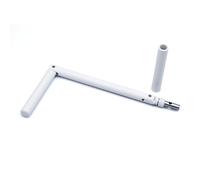 Poignée de manivelle - ZF F321A - Blanc RAL 9010 - Bras 180 mm - Compatible tringle Ø12 mm