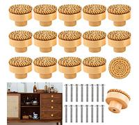 Poignée de Meuble 16 Pièces - Bouton et Poignet de Porte pour Cuisine, Tiroir, Placard - En Bois