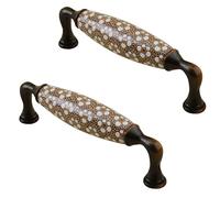 Poignee De Meuble 2 Pièces Camélia Céramique Bouton Et Poignée Armoire Porte Armoire À Chaussures Armoire Casier Poignée Grande Tête Trou Distance 128mm