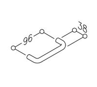 Poignée de meuble 75.1.96 NORMBAU - Nylon - Entraxe 96 mm - Ø 12mm - Blanc 19 - 307210