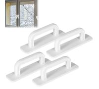 Poignée de Meuble Autocollante, Poignée De Porte Extérieure, 4 Pièces Poignet De Porte Autocollante, Poignet Ventouse Baie Vitrée, Poignées De Porte, Poignet De Porte Exterieur, Blanc