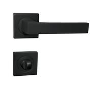 Poignee de meuble - bouton de meuble Domino Poignee de porte QUBIK-QR Black WC