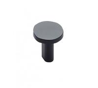 Poignée de meuble bouton Stone en zamak - diamètre 30 mm - noir mat METAKOR