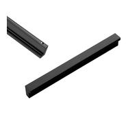 Poignée de Meuble Cuisine 160mm, 2 Pièces Poignée de Meuble en Alliage d'Aluminium | Finition en Anodisé, Poignée d’Armoire Entraxe: 96 - 960 mm Poignée Incurvé Noir Mat Boutons de Porte 160mm/6.3in